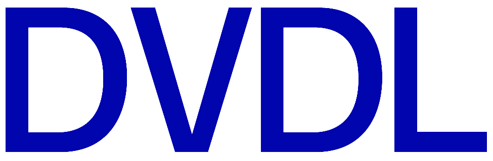 initials in royal blue, san serif